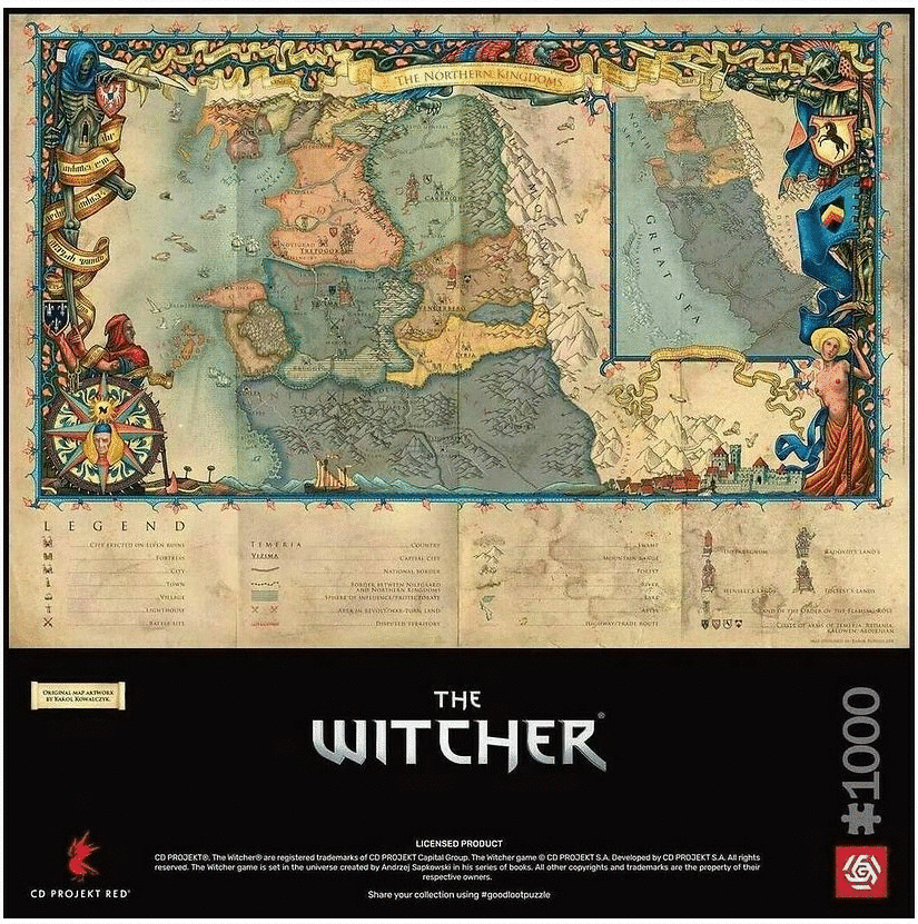 Good Loot Puzzle: Wiedźmin - The Nothern Kingdoms (1000 elementów)
